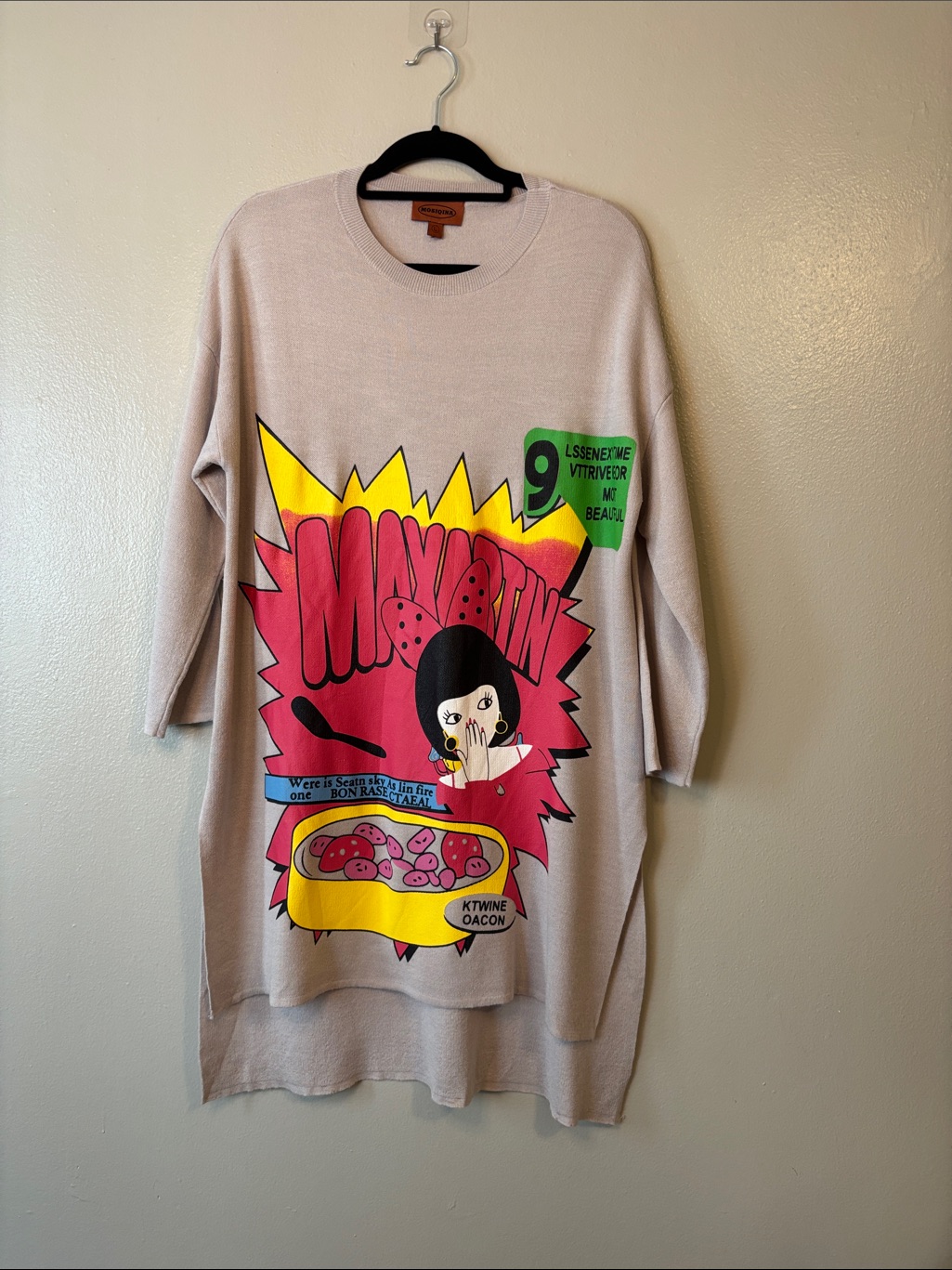 Mosiqina Women’s T Shirt Dress Hi Low Size L
